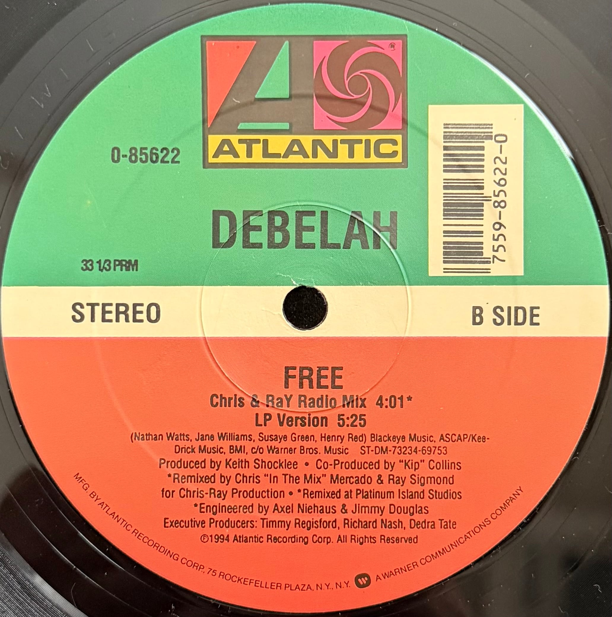 1994] Debelah – Free [Atlantic] | Vehicle Records ビークルレコード