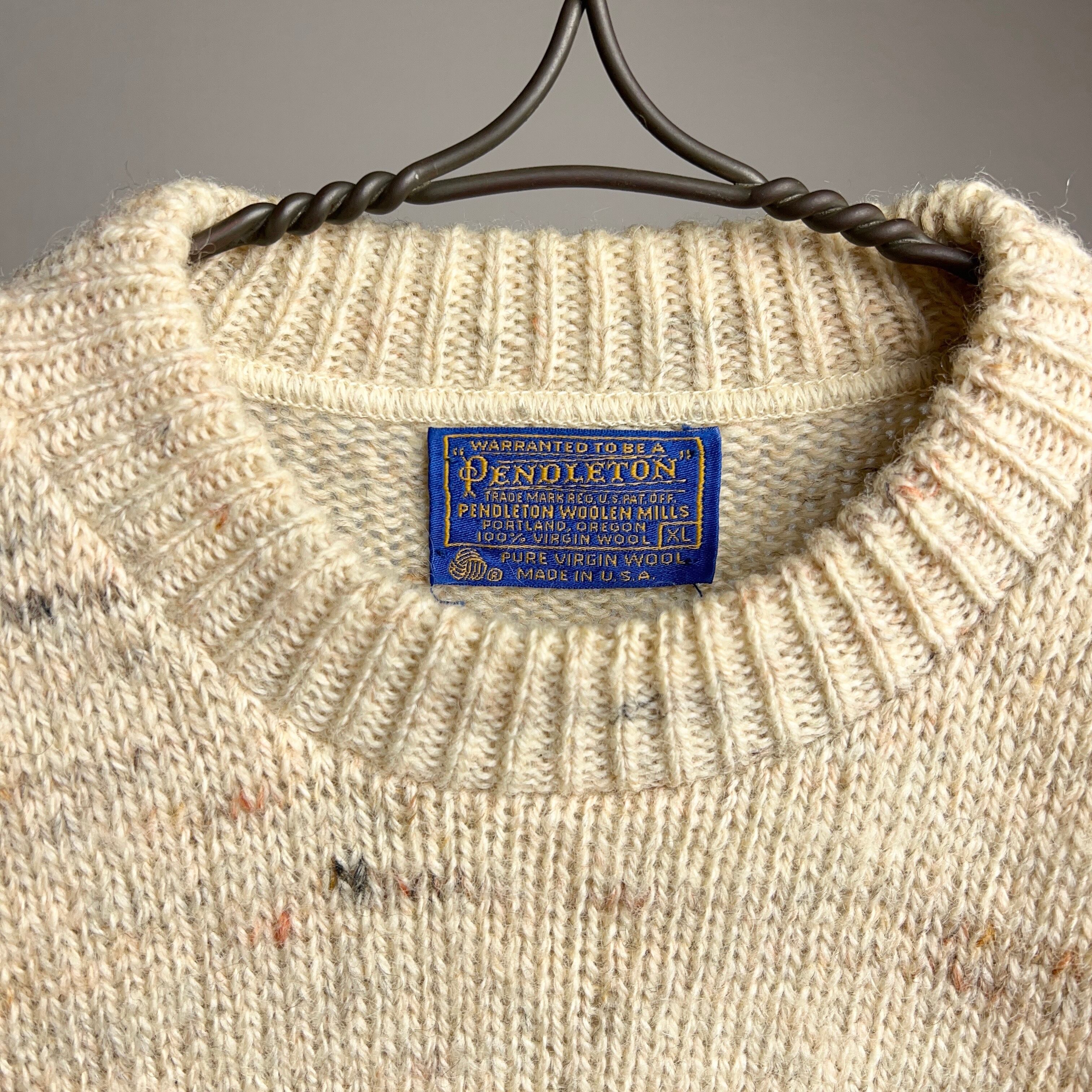 70's~80's PENDLETON Wool Knit Sweater SIZE XL USA製 70年代 70's~80's PENDLETON Wool Knit Sweater SIZE XL USA製 70年代