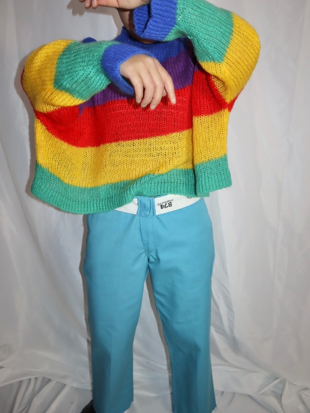 Rainbow mohair knit【6191】
