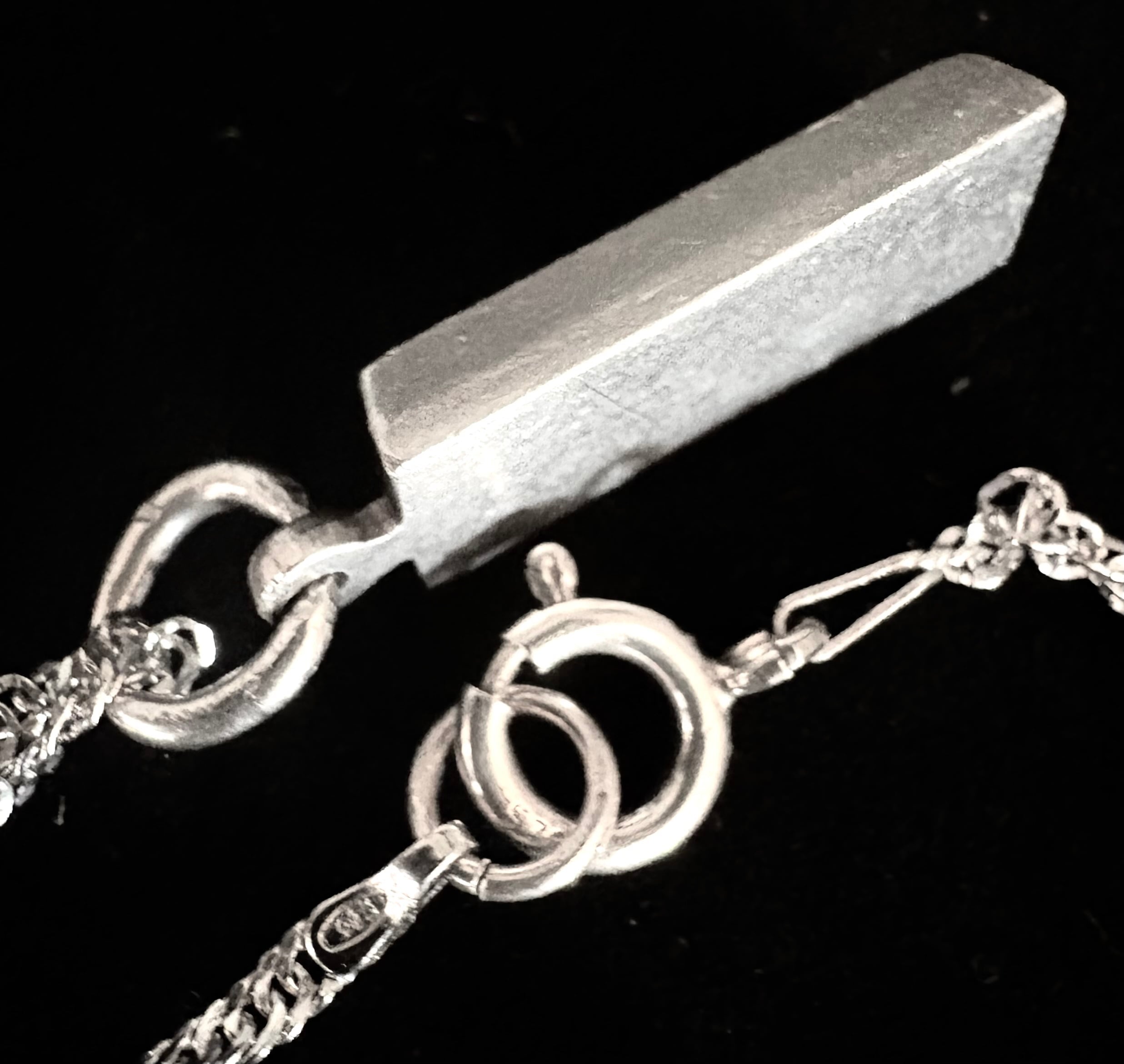 英国ビンテージ インゴット チェーン ネックレス ペンダント/フォブ