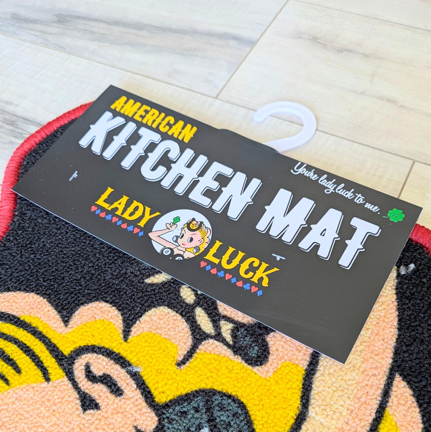 【 LADY LUCK（ レディ・ラック ） 】レディ ラック / ラスベガス / American MAT ( 裏面滑り止め加工 ) / キッチンマット / ふかふかマット / フロアマット / バス / エントランス / ロングバージョン〚アメリカン雑貨 アメトイ〛
