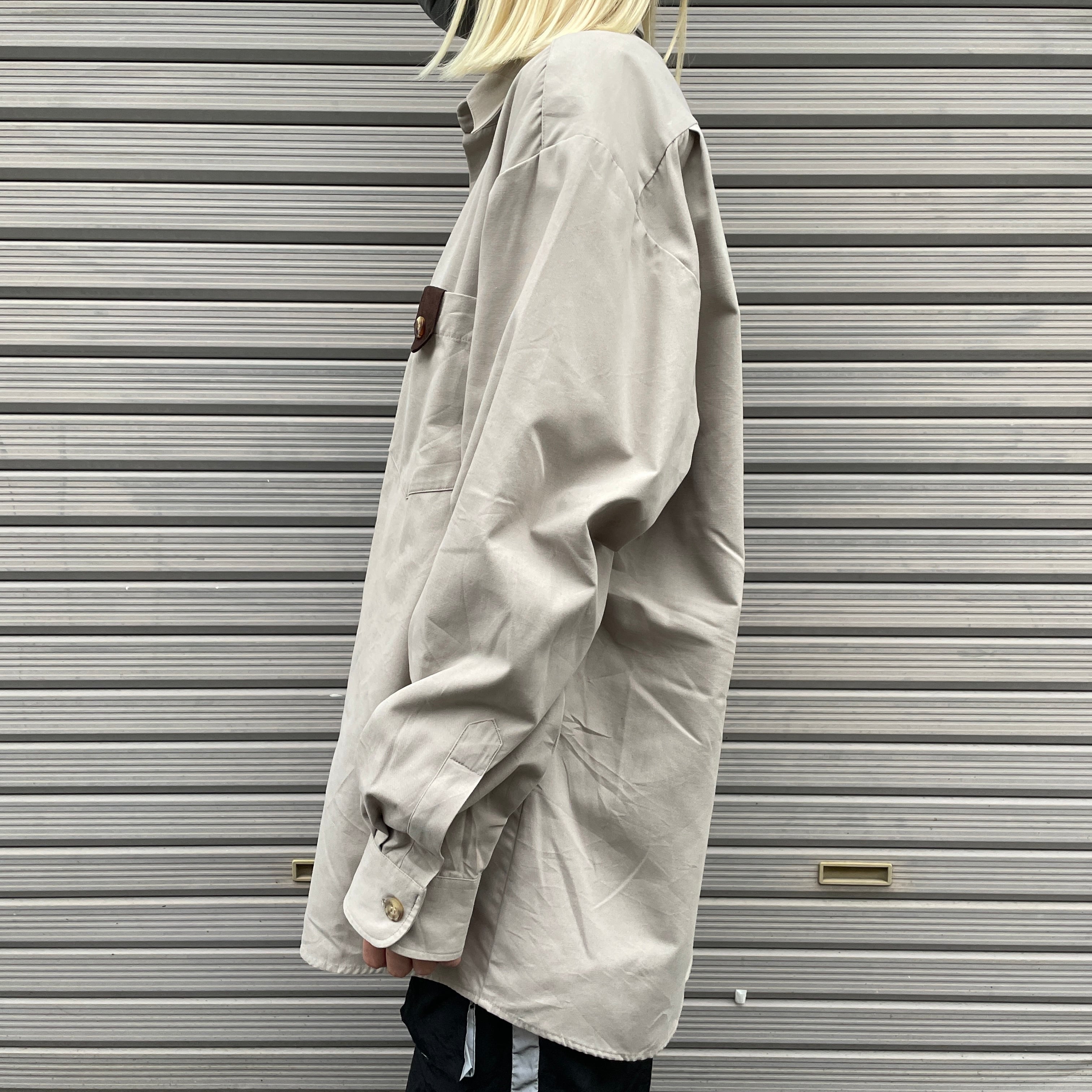 刺繍デザイン 長袖 チロリアンシャツ メンズL相当 ユーロ ヨーロッパ