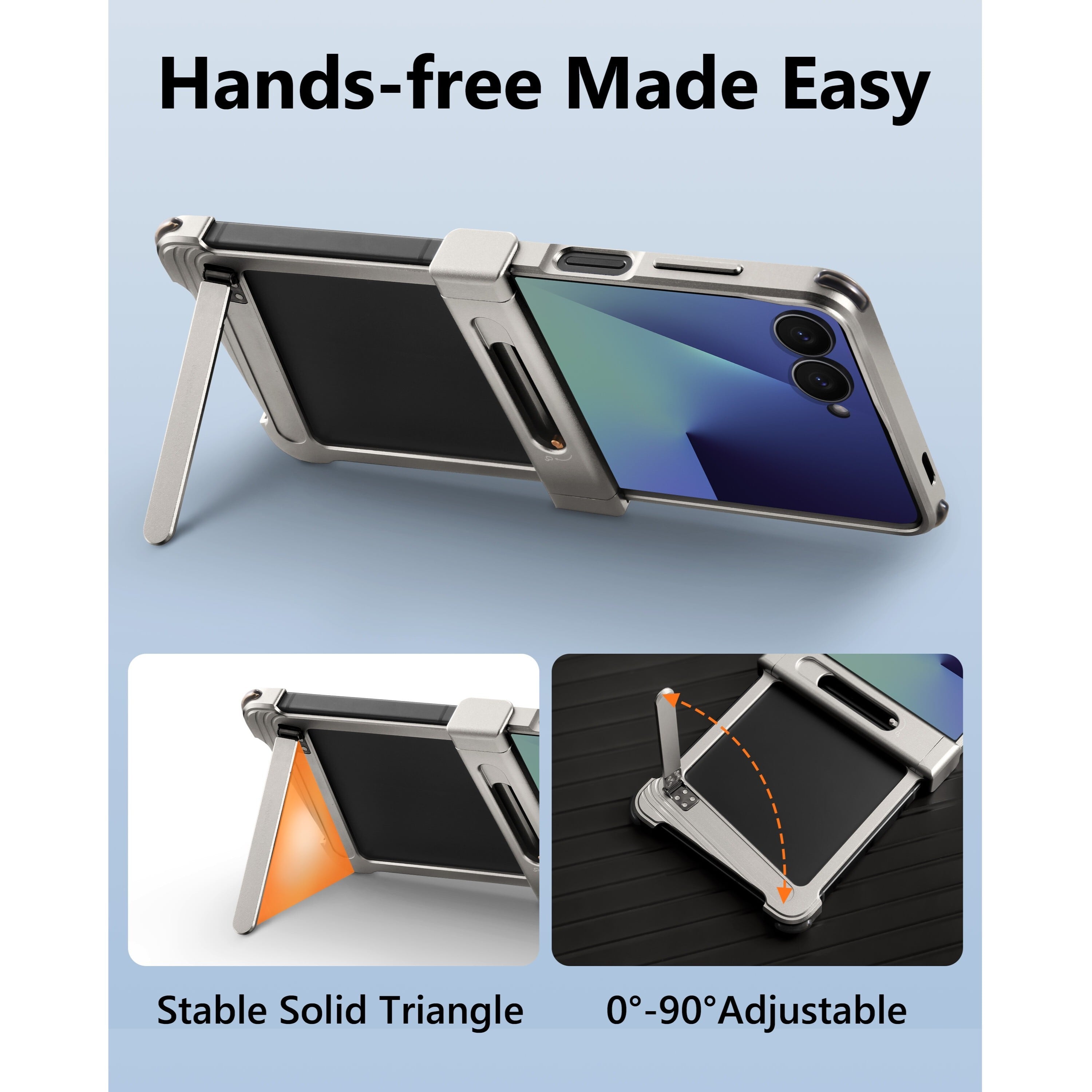 ◇Galaxy Z Flip 7◇ Stick Stand Aluminum Bumper Phone Case