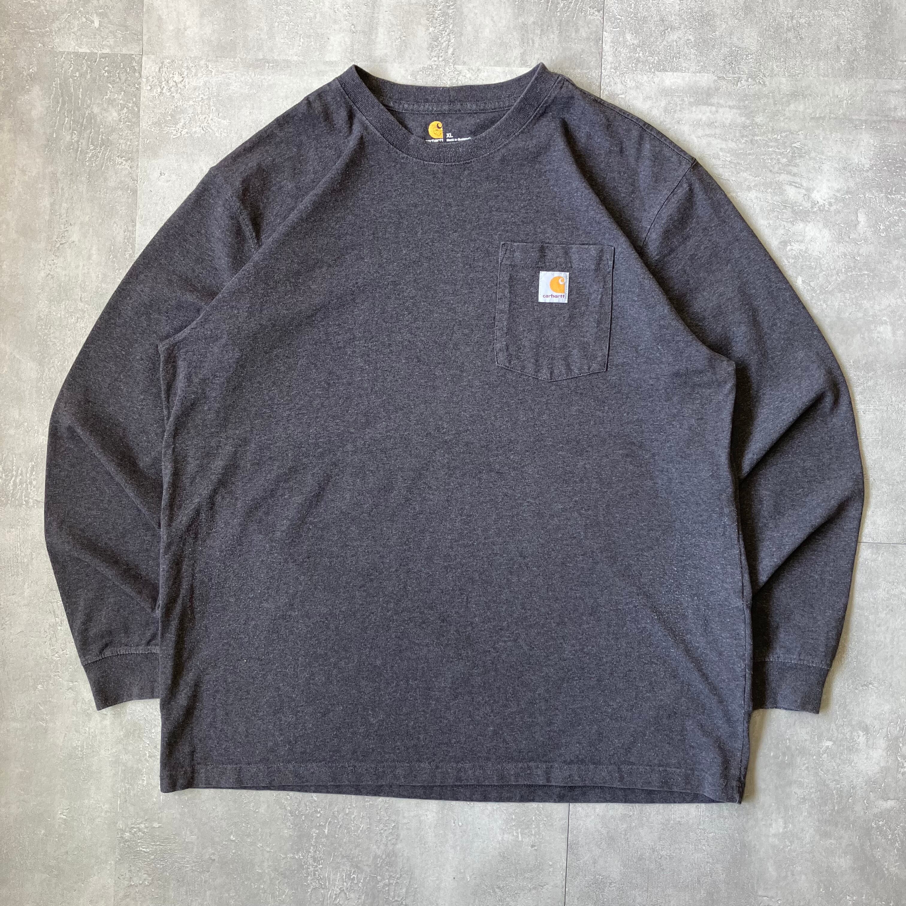 《XL size》Carhartt カーハート ロングスリーブTシャツ ポケット グレー No.3219