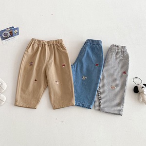 【BABY&KID】夏作ユニセックス刺繍カジュアルデニムパンツ