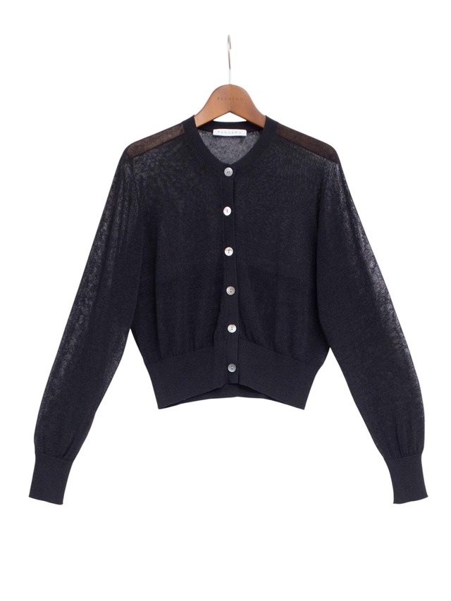 PANO-KN-002 ∫ RIPPLE CARDIGAN _ BLACK