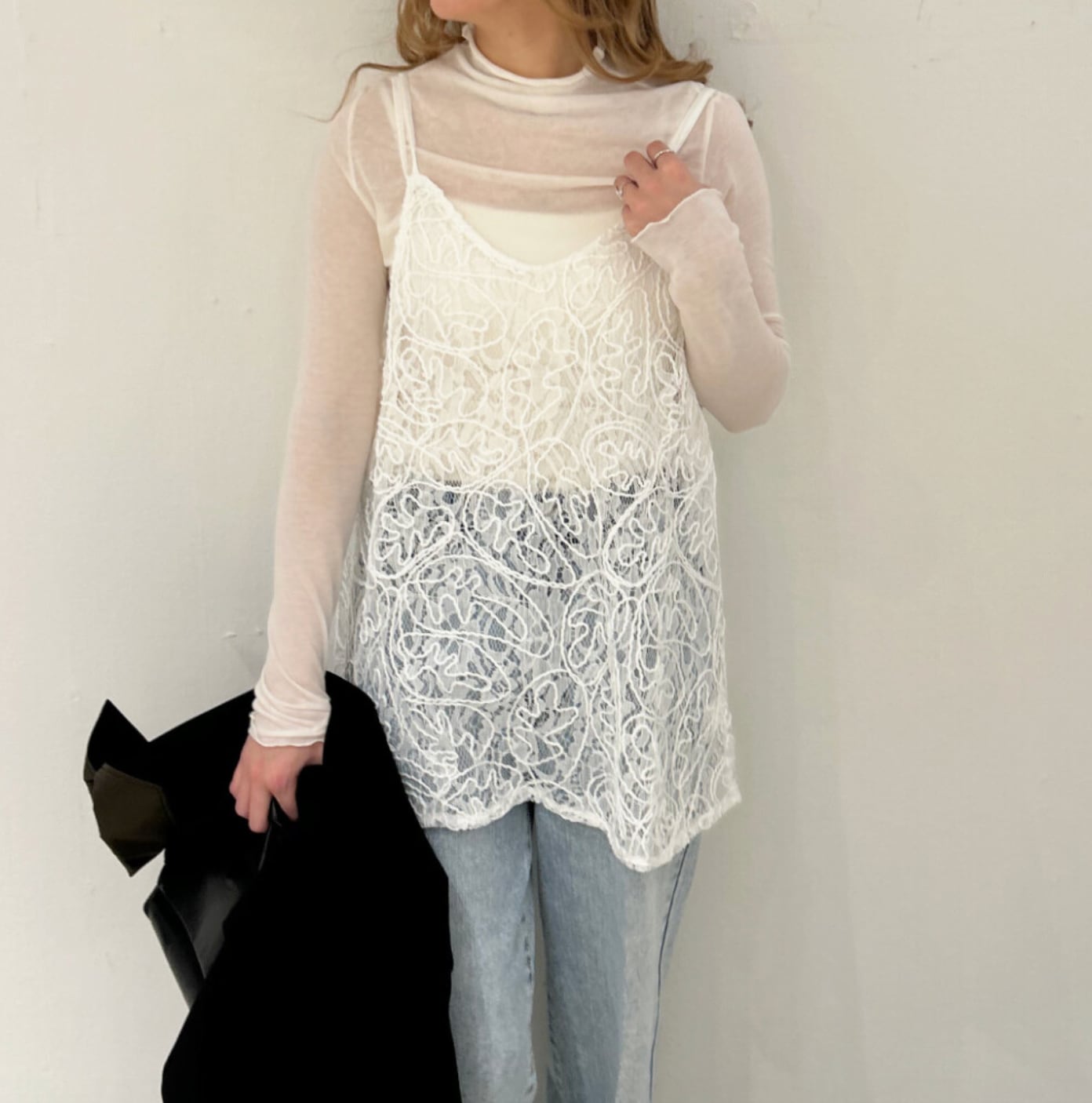 ナンバーミーTOKYO"LACE CAMISOLE"WHITE