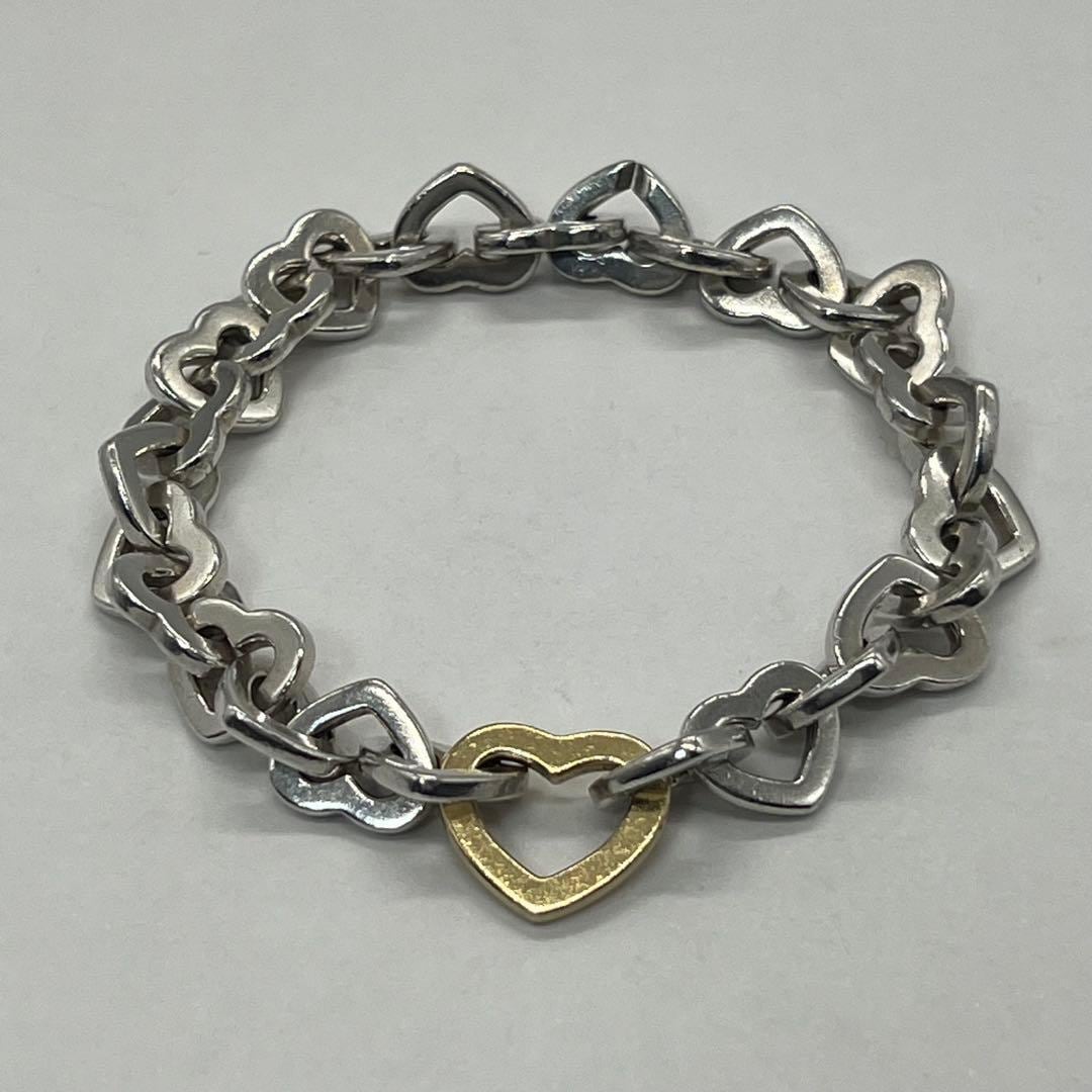 ティファニー TIFFANY オープン ハートリンク ブレスレット コンビ 希少