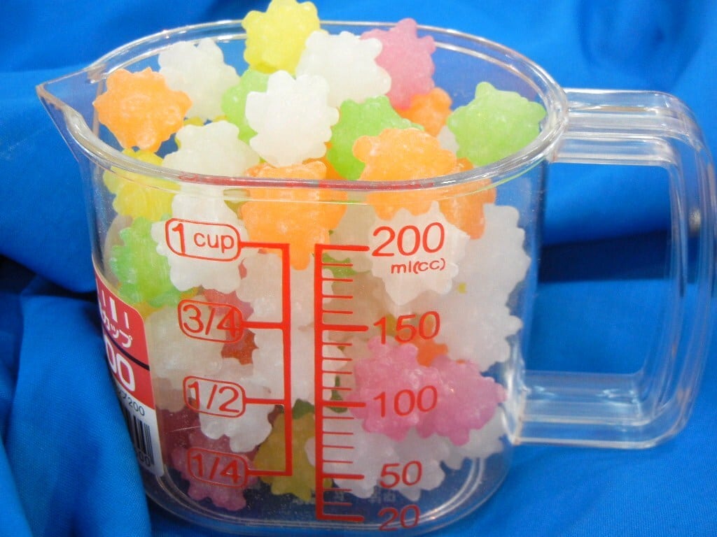 金平糖1kg｜白主体の赤、黄、緑、橙の5色ミックス金平糖(大輪金平糖