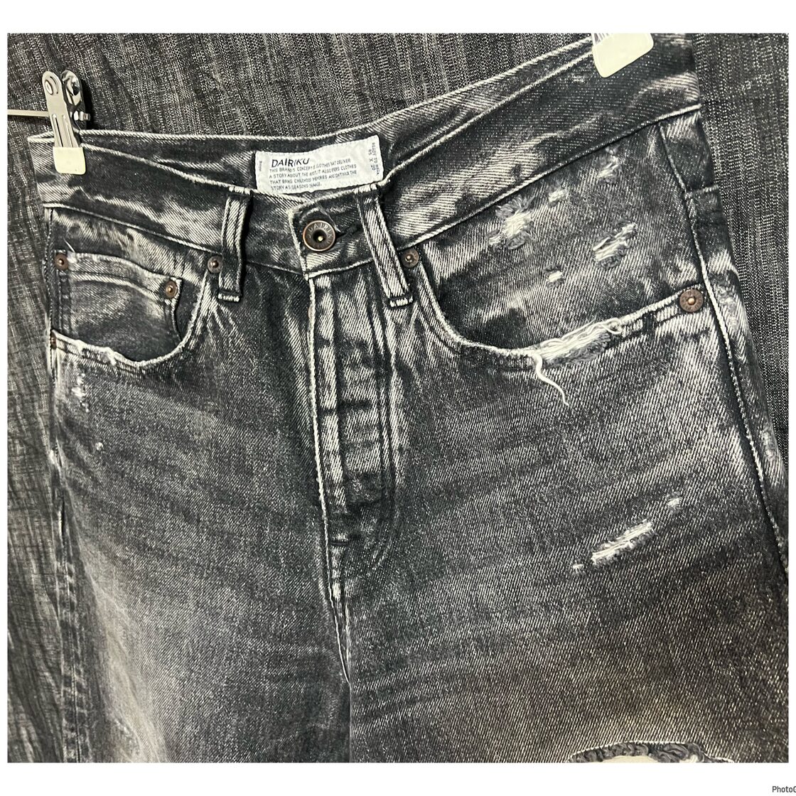 定価79200円 22AW DAIRIKU セルビッチダメージ加工ブラックデニム | Pay ID 