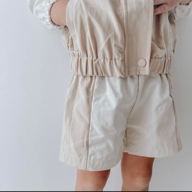 【即納】maki / colourblock canvas shorts