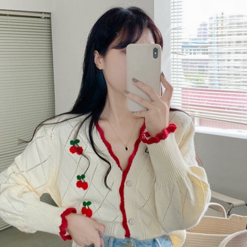 ルーズVネックセーター カーディガンジャケット スプリングオータム 春物 秋物 スーパーモール16441480563