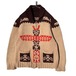 Vintage Cowichan Sweater Totem Pole Thunderbird [1950s-] Vintage Cowichan Sweater