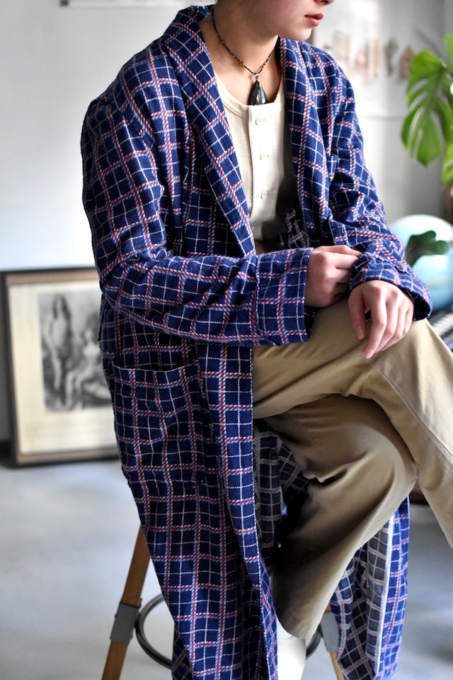 70's- -old- "cotton flannel check gown" "pilgrim"