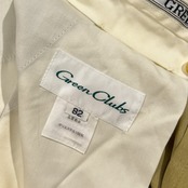 GREEN CLUBS グリーンクラブ ツータック スラックスパンツ ボトムス サイズ 82 /メンズ/ベージュ系/ライカ/日本製