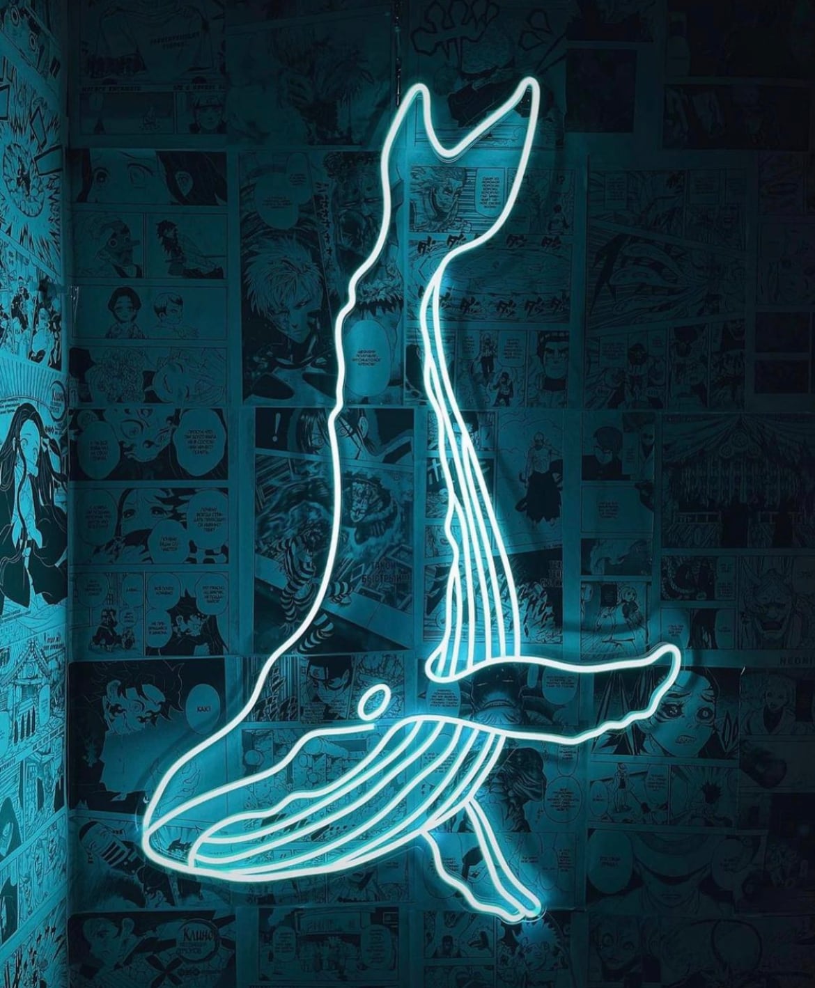 LEDネオン クジラ | LEDネオン看板のオーダーメイド | Pipon (ピポン