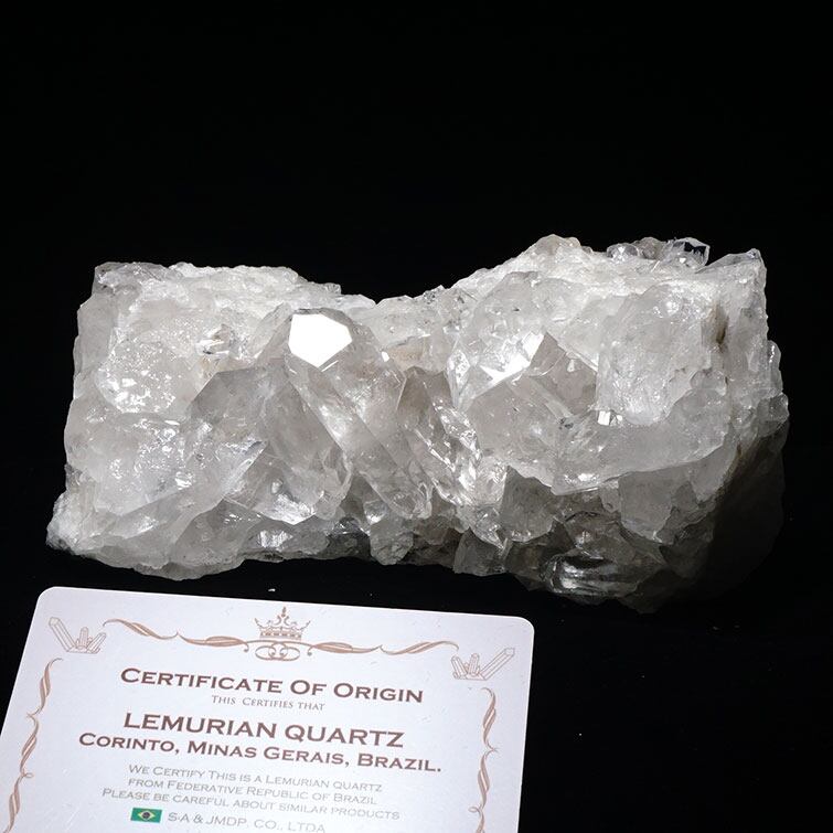 水晶 クラスター ブラジル ミナスジェライス州 コリント産 レムリアンシード 証明書付属 一点物 282-239