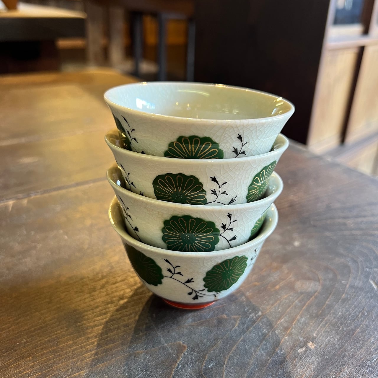 九谷焼 | 時代 人物画煎茶碗5客 木箱付 口径約5.5㎝ 東Y8-0528⑤ 花