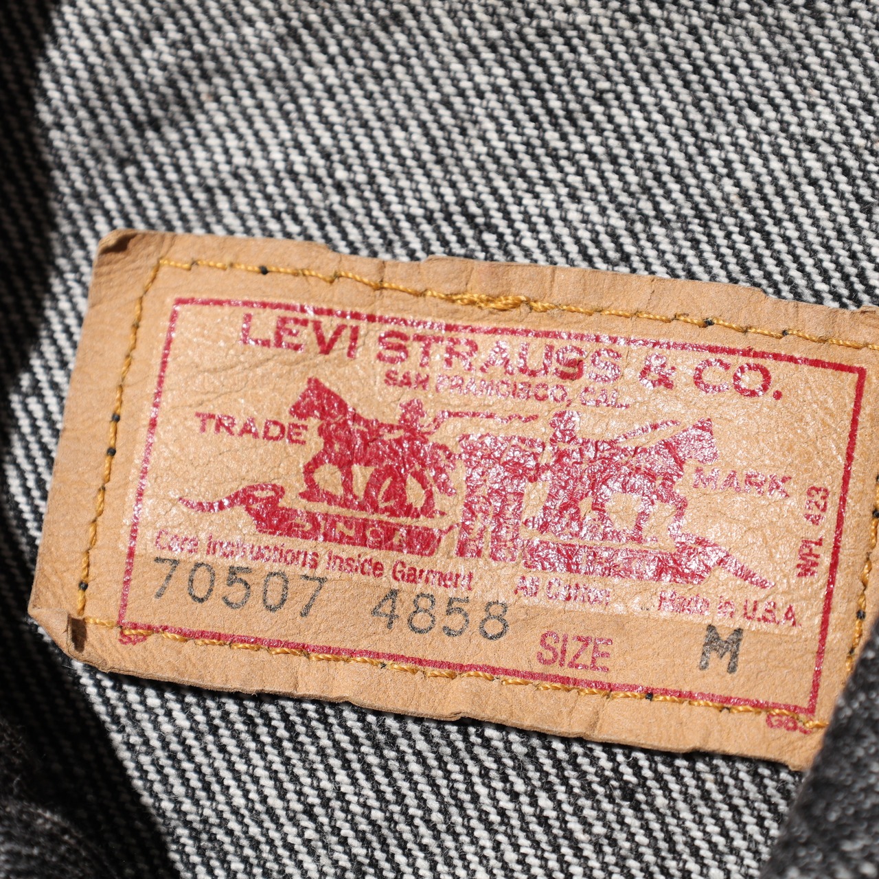 極美品 M 89年 70507-4858 先染めブラック デニムジャケット Levi’s リーバイス