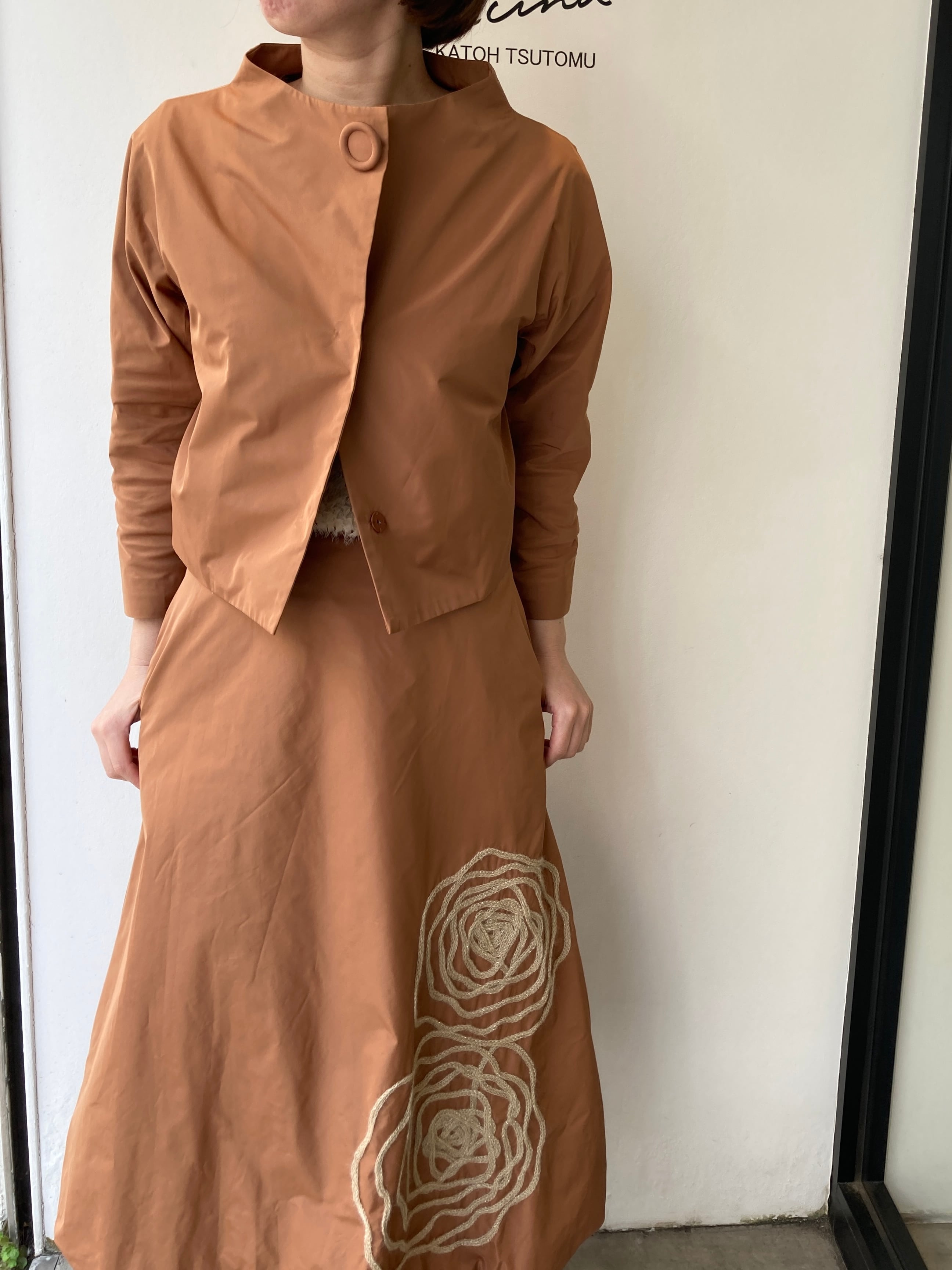 ロゼメモリータフタジャケット(オレンジ)