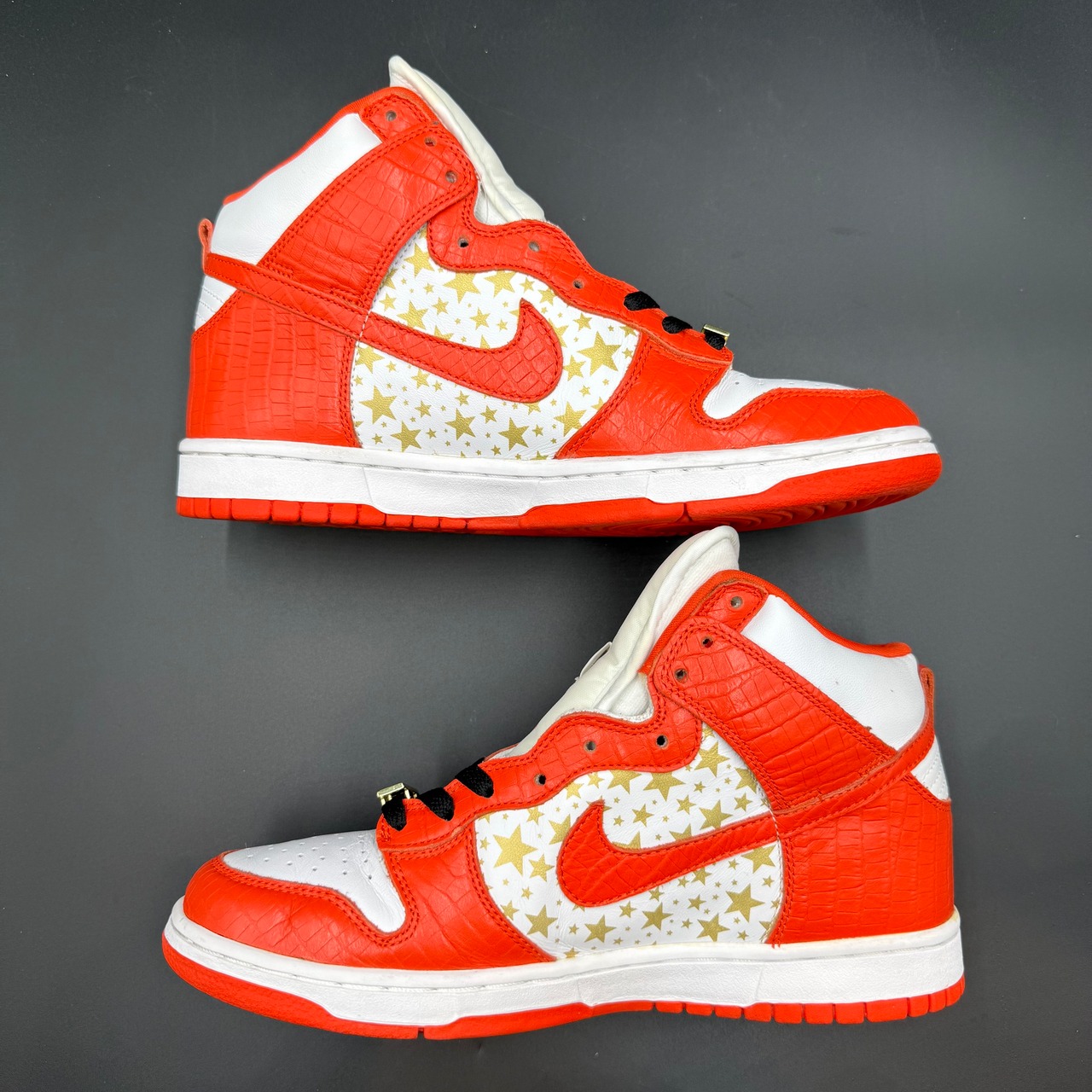 ×SUPREME SB DUNK HIGH ORANGE STARS 307385-181