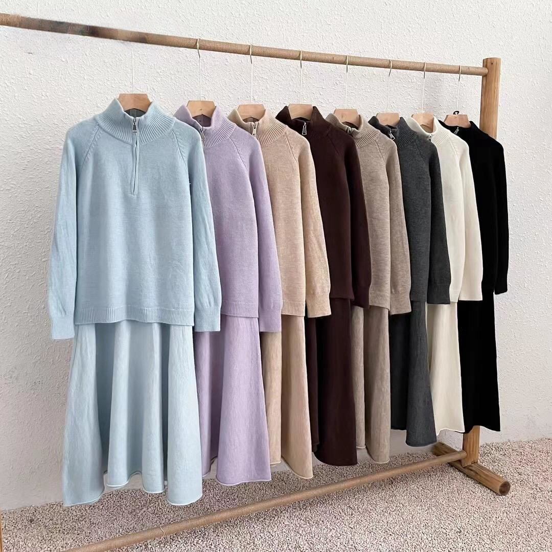 【set】ニットセーター×スカートセット M25823