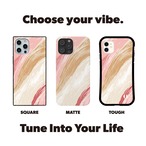 受注生産 iPhoneケース ピンクとベージュのやわらかマーブル｜紙マーブリング MARB055B