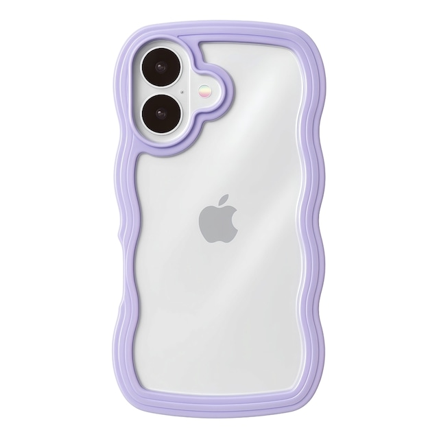 【iPhone 15/14/13/SE/8/7シリーズ専用ページ】パステルなくねくねケース（パープル）