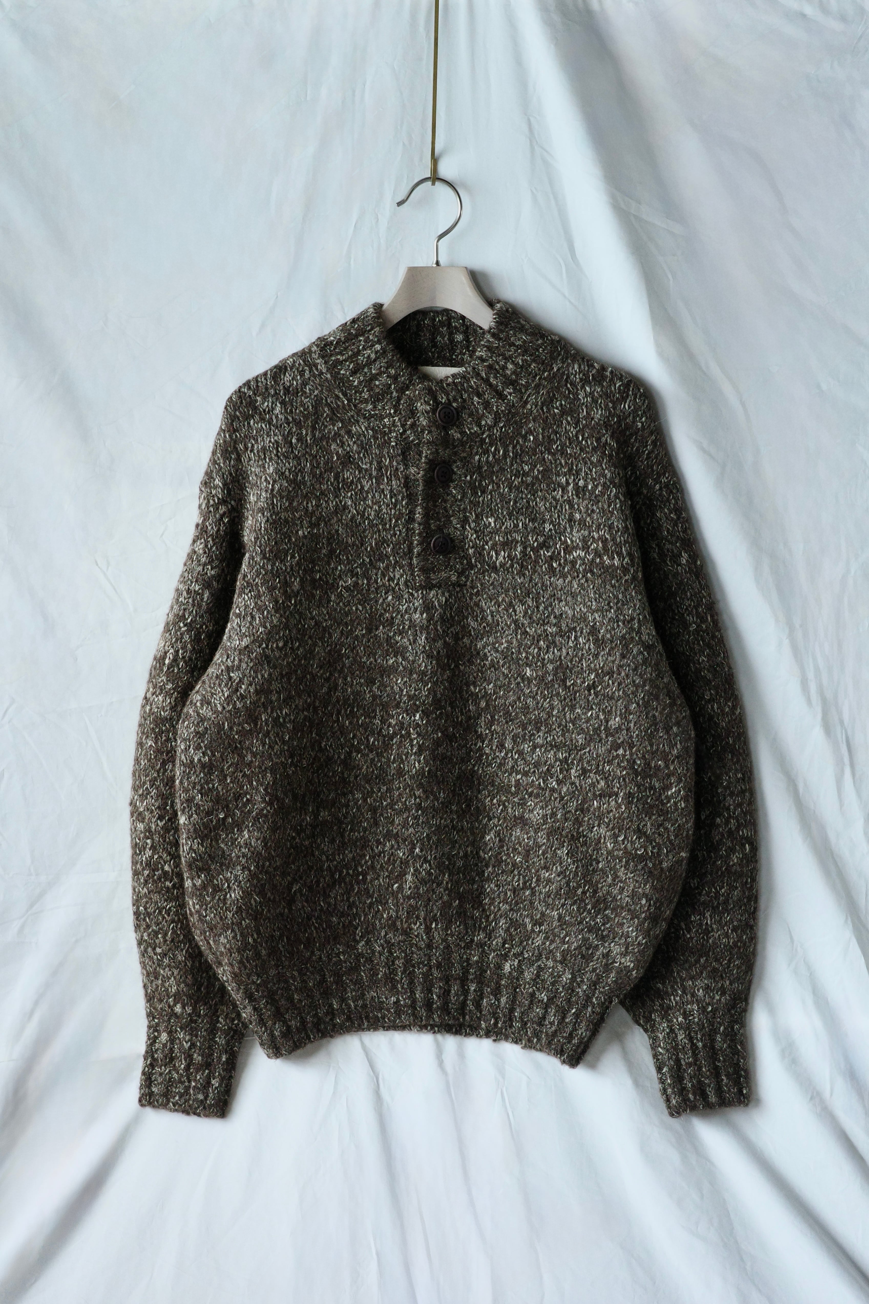Kota Gushiken 【Blousing Balloon Sleeve with Raw Linen -Brown-】