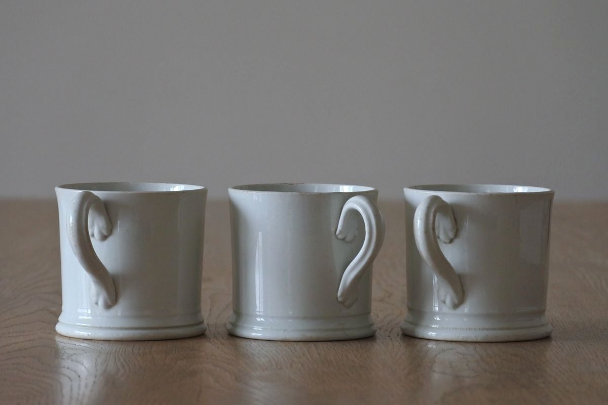 19th C. Pearlware Shaving Mug A