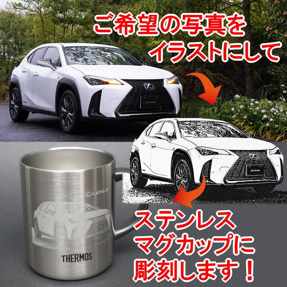 オーダーメイドデザイン ステンレスマグカップ 好きな写真をイラスト 
