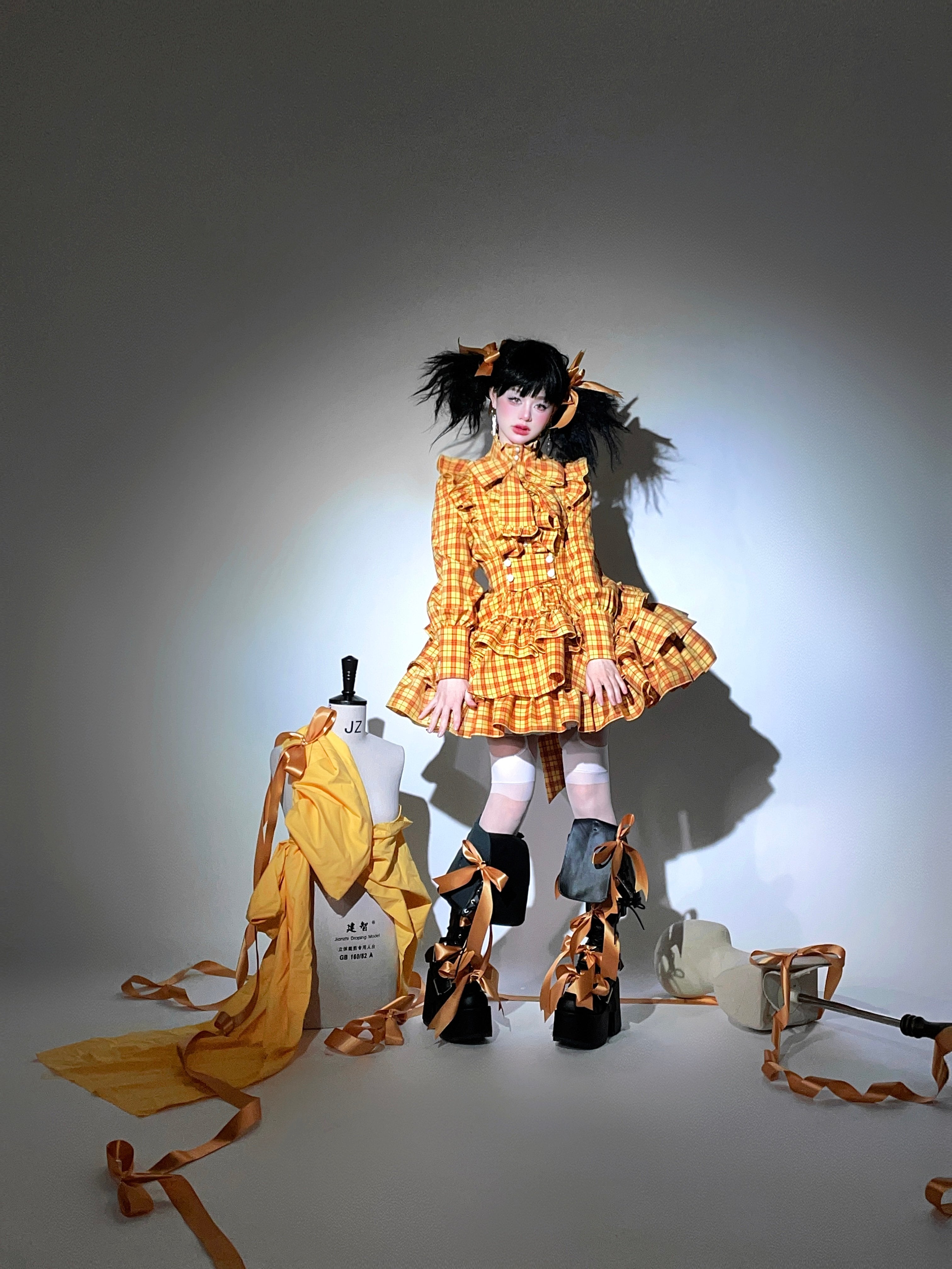 入荷済み「CATCOCOON・A DOLL'S HOUSE」チェック柄 ブラウス
