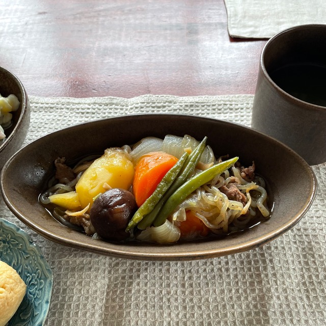 松尾直樹 楕円鉢 鉄釉 料理を盛り付けるだけで見栄える横長の器