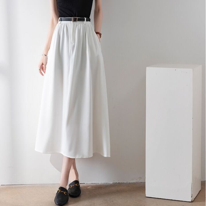 ドレープ Aライン スカート