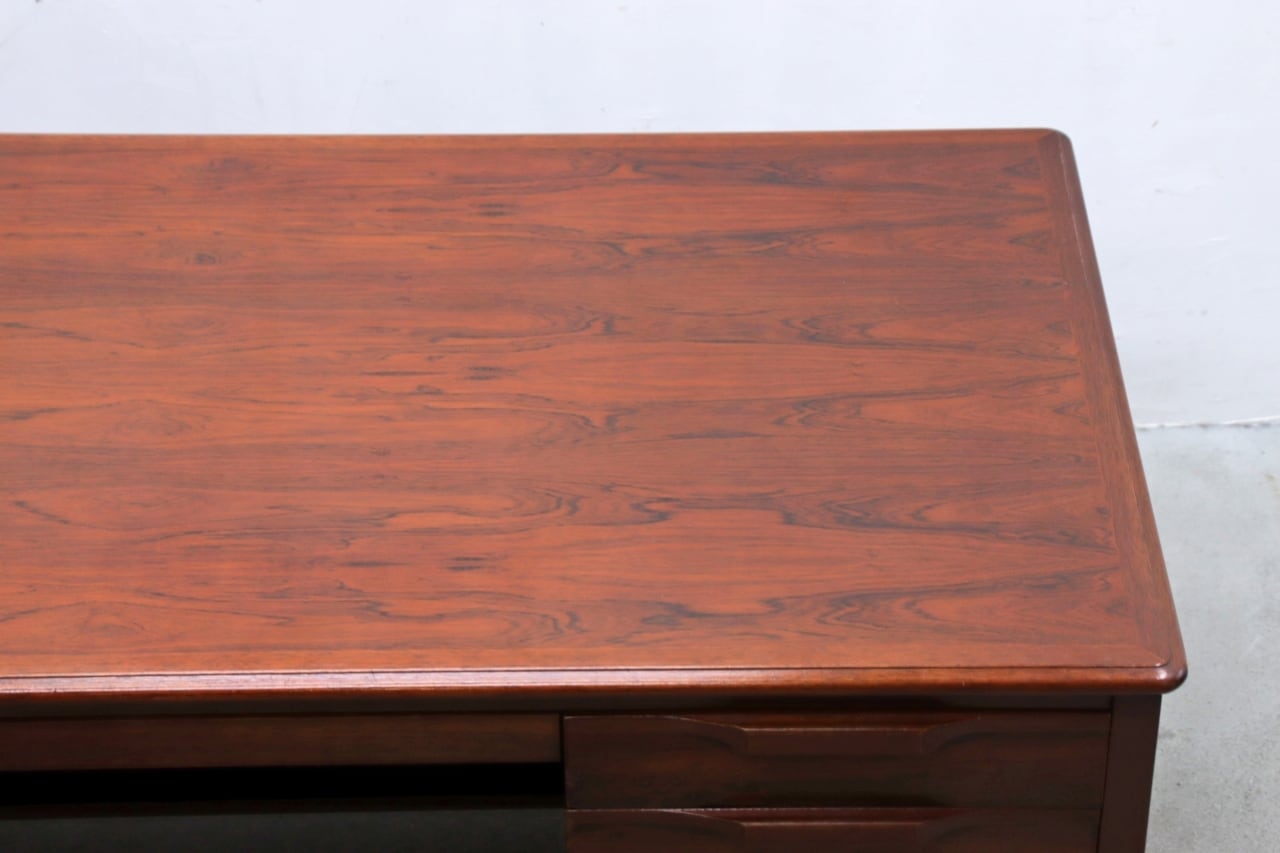 ヴィンテージ ローズウッド 両袖デスク 机 書斎 PC オフィス 北欧