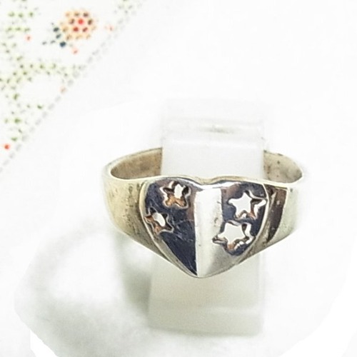 シルバー925製 、ハートデザインのリング  サイズ11  アクセサリーのセール通販　11491S