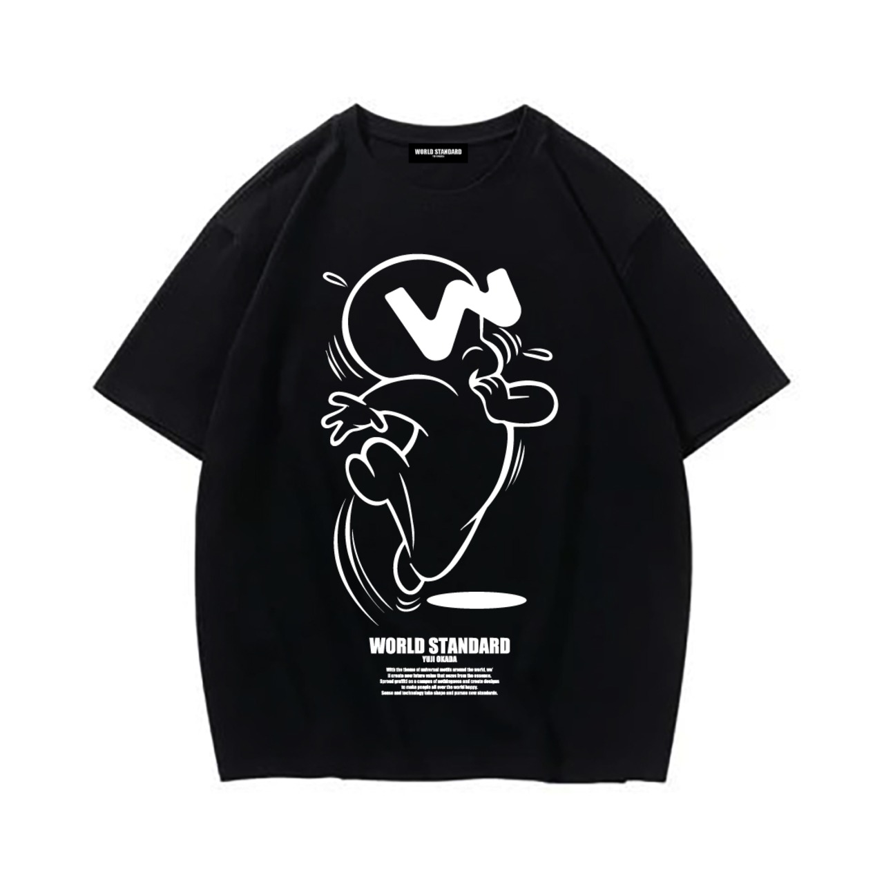 WORLD STANDARD/クルーネックプリントTシャツ/WSHT-097