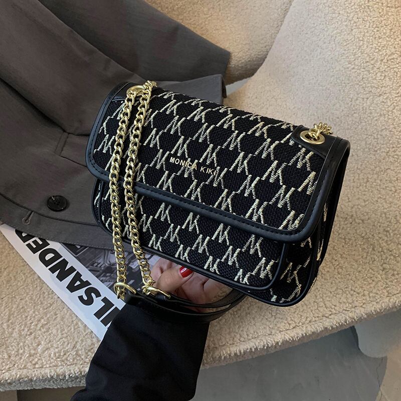 オータムウィンターチェーン ショルダーバッグ 秋物 冬物 スクウェア 手作りハンドバック20521937894