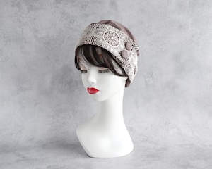 サッシュベルト|Antique Lace Ecru × Mauve|前髪ウィッグ付き