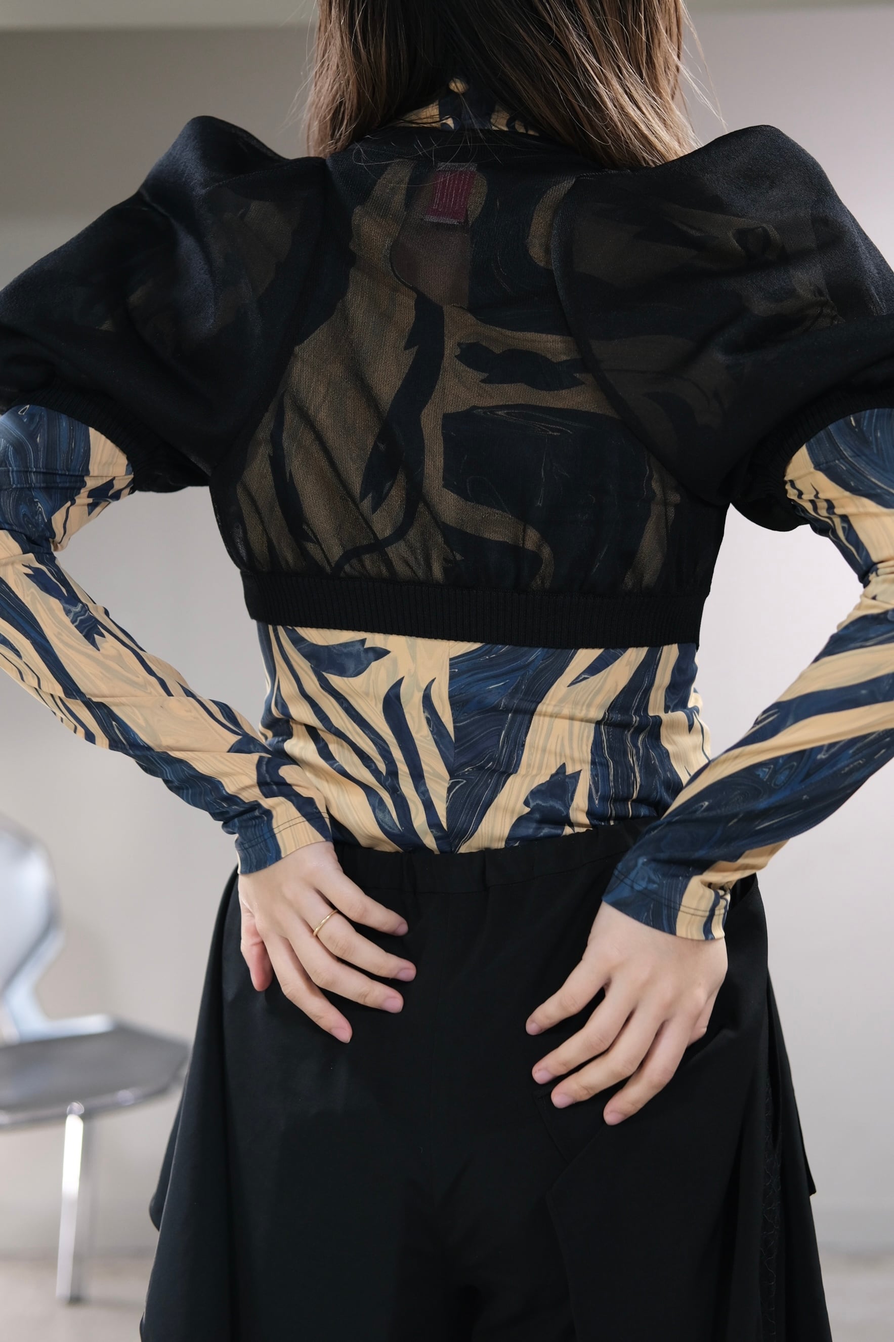 FETICO】PUFF SLEEVE KNIT TOP | loop