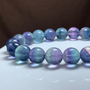 7.透明度高☆美グラデーションフローライト・ブレスレット