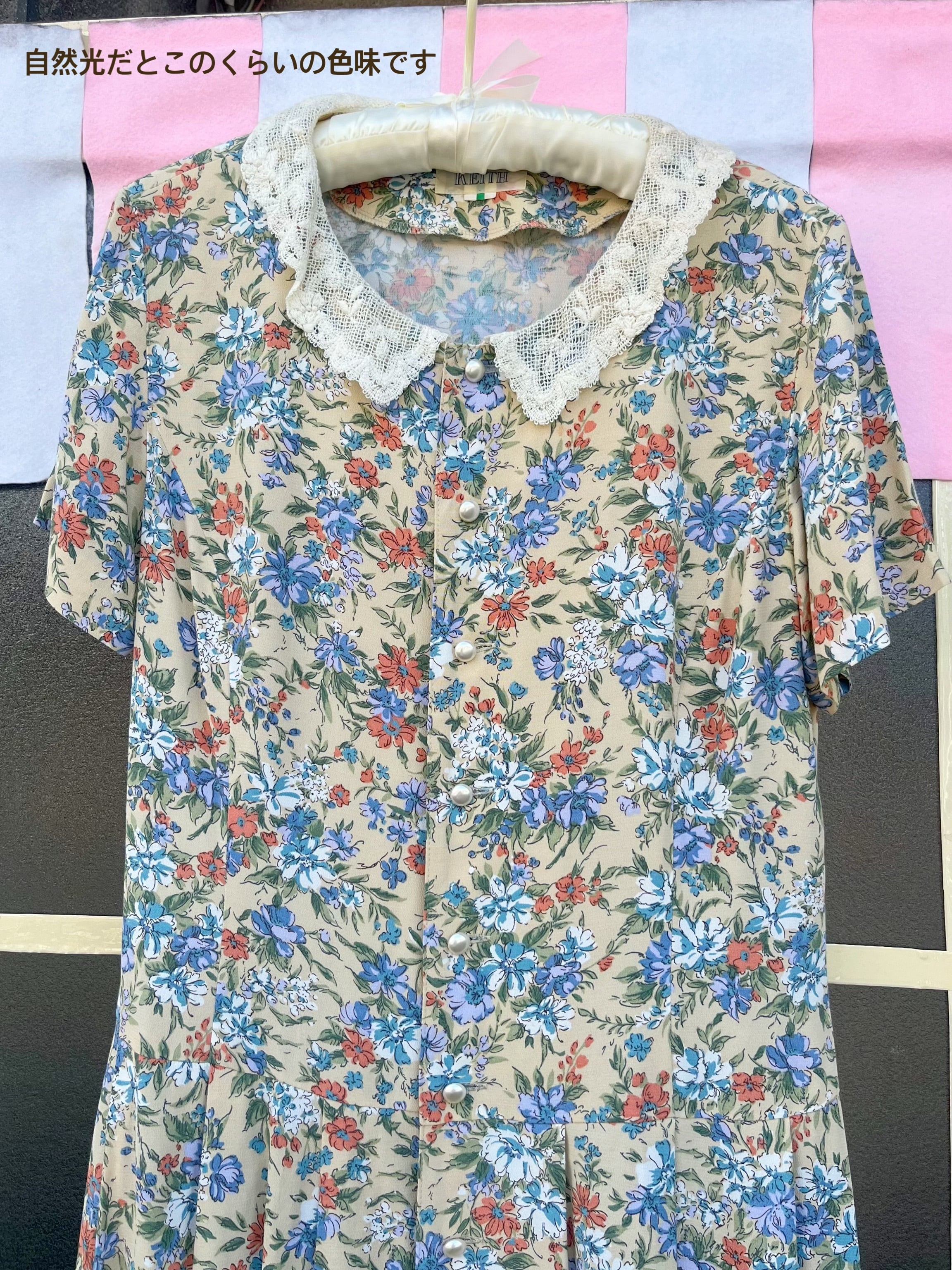 KEITH / lace collar flower one-piece
