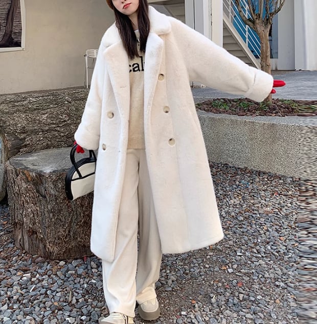 最高級Maxmara カシミヤ混 Pコート 白タグ 40 オーバーシルエット 白