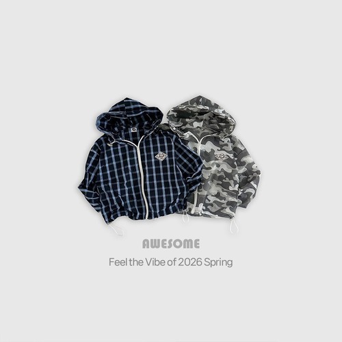 awesome bebe［取寄］camo check hood jacket 25summer
