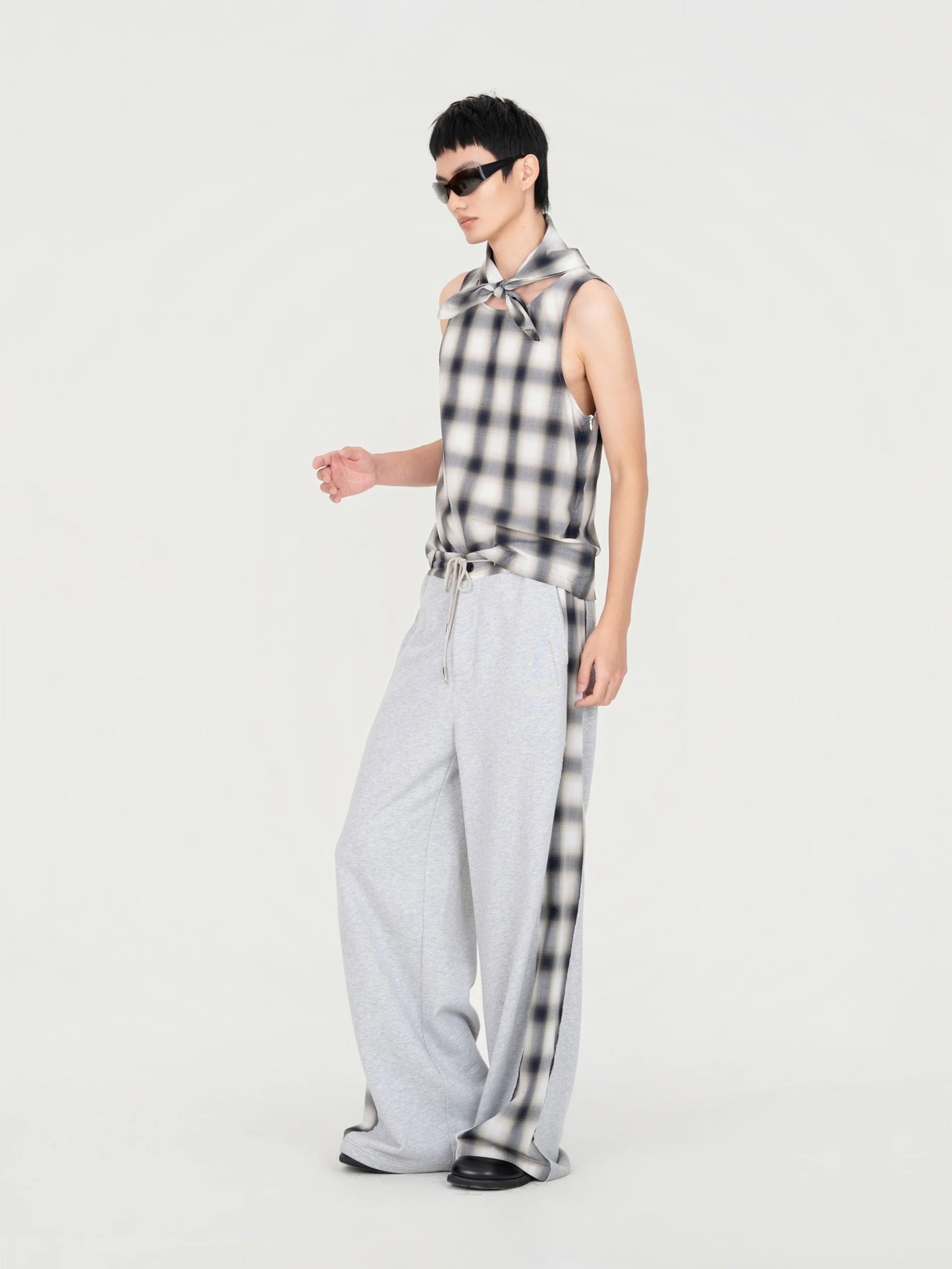 【26SS】Feng Chen Wang フェンチェンワン / Patched panel jersey trousers - 3