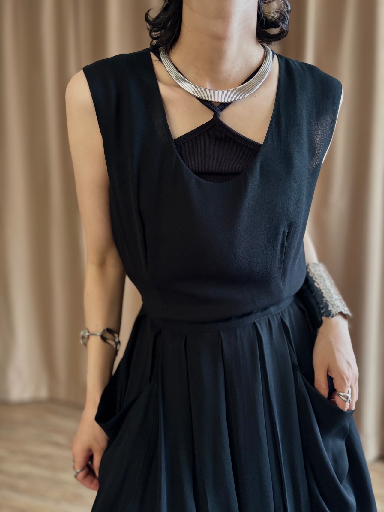 MADE IN ITALY black sheer dress-5138-7