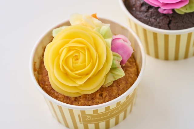 食べられるお花のカップケーキ【4個セット】