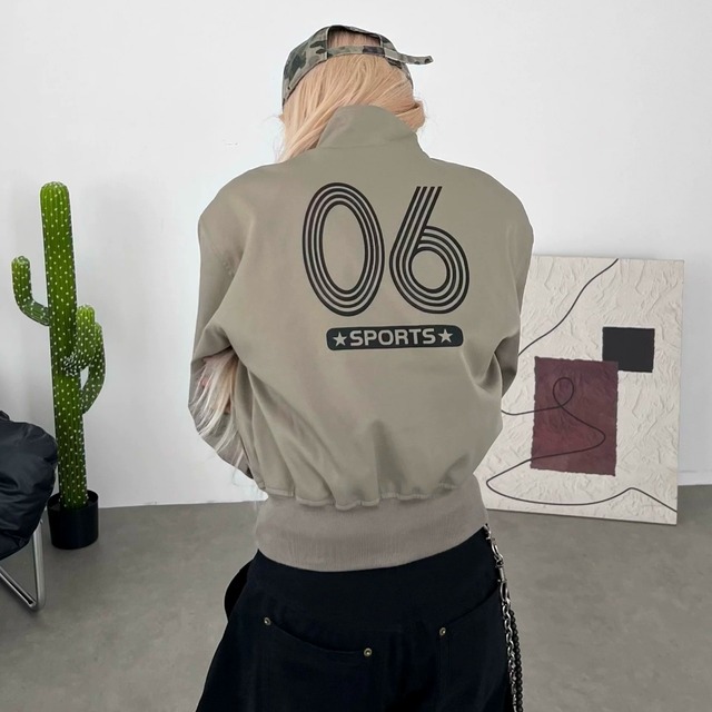 ナンバリングスタンドカラークロップドジャケット 2col R02924