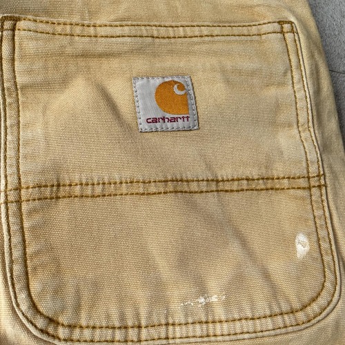 20s ニカラグア製 ブラウン ダブルニー Carhartt 36×34 詳細写真2