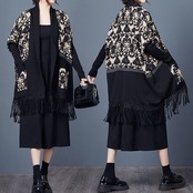 オープンフロント フリンジ カーディガン  00201